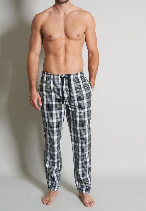 Produktbild Tom Tailor lange Herren Schlafhose Loungehose mit Eingriff Knopf Bindeband (52)
