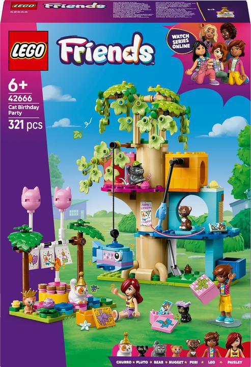 Produktbild LEGO Katzengeburtstagsparty & Baumhaus (42666, LEGO Friends)