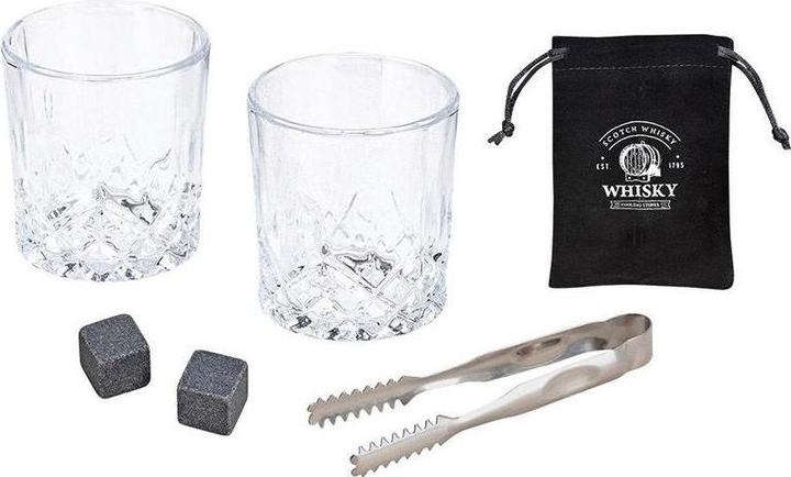 Produktbild G. Wurm Whisky Stein Set, Eiswürfel aus Basalt Stein 2x2x2 (3 dl, 6 x, Whiskygläser)