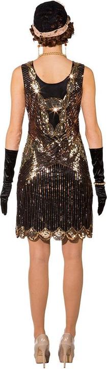 Actual product image Orlob Ladies Dress 20's Charleston, black/gold (S, M)