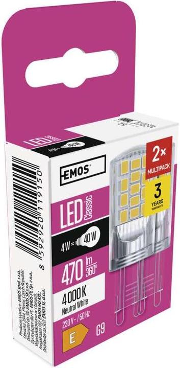 Image du produit Emos ZQ9545.2 (G9, 4 W, 470 lm, 2 x, E)