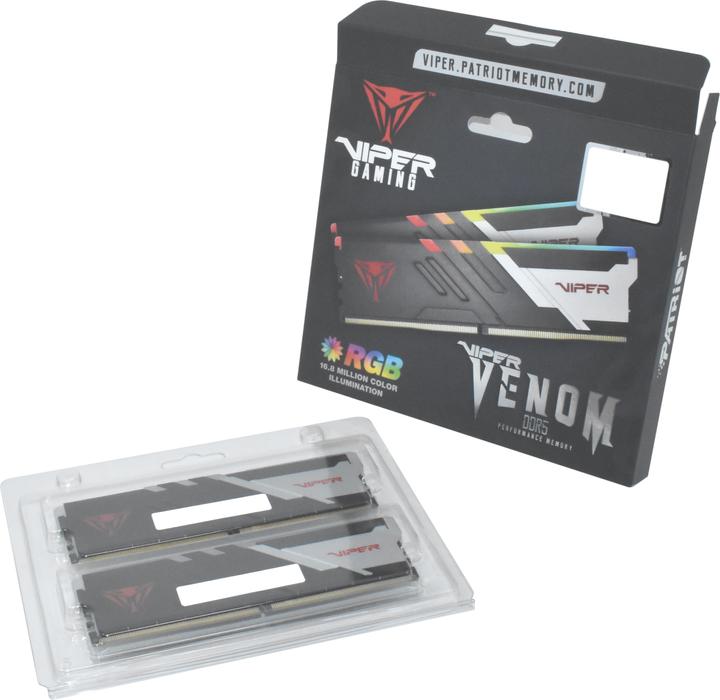 Actual product image Patriot Viper Venom RGB 32GB DDR5 6200-40, PVVR532G620C40K (2 x 16GB, 6200 MHz, DDR5 RAM, DIMM)