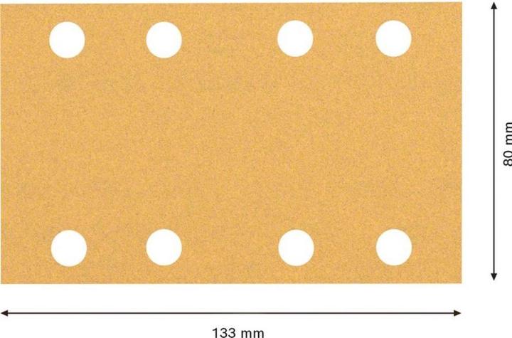 Image du produit Bosch Professional Zubehör EXPERT C470 Papier abrasif à 8 trous pour ponceuses vibrantes, 80 x 133 mm, G 100, 10 pcs. (100)