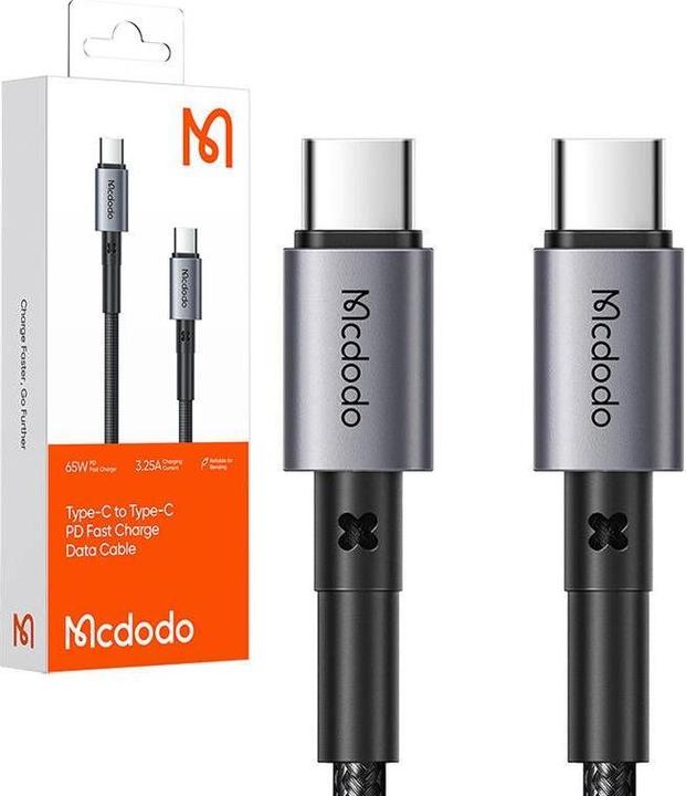 Image du produit Mcdodo Câble USB-C vers USB-C CA-3131, 65W, 1,5m (noir) (1.50 m, USB 2.0)