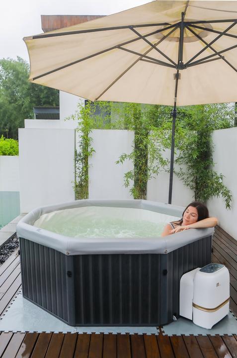 Actual product image PureHaven Inflatable whirlpool 193x193x76 cm for 6 persons self-cleaning incl. filter cartridges (6 pers.)
