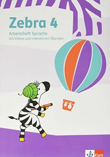 Produktbild Zebra 4. Arbeitsheft Sprache mit Videos und interaktiven Übungen Klasse 4 (Deutsch, Ernst Klett Verlag, 2021)
