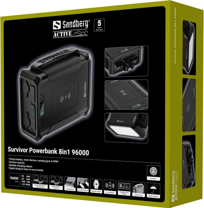 Produktbild Sandberg Survivor (96000 mAh, 180 W, 307.20 Wh)