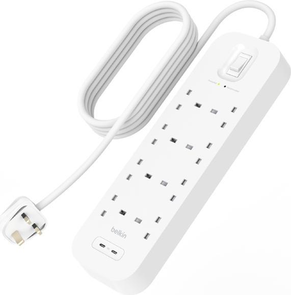 Produktbild Belkin Surgemaster Überspannungsschutz (8 x, BS 1363, 2 m)