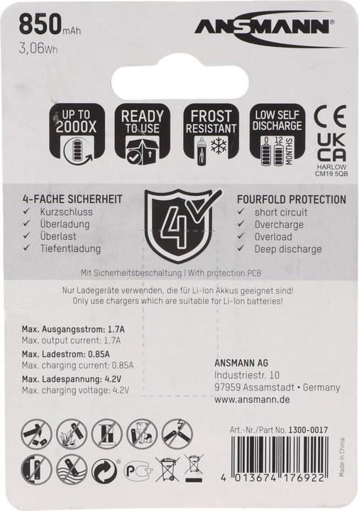 Image du produit Fenix 4 pièces pile CR123 A