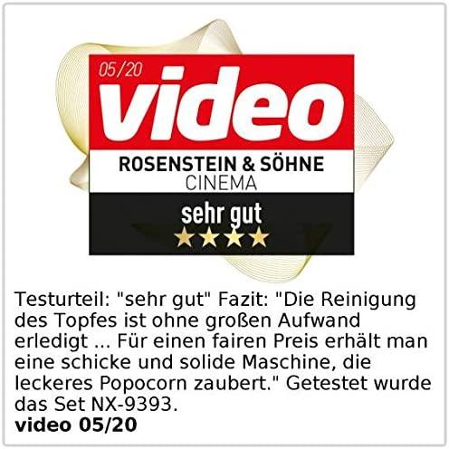 Produktbild Rosenstein & Söhne Rollwagen im Retro-Design für Popcorn-Maschine "Cinema" & "Movie", rot