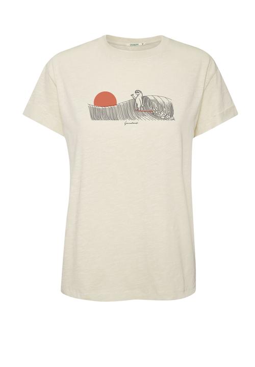 Actual product image Greenbomb Women's Animal Sloth Waves Stop T-Shirt (L)