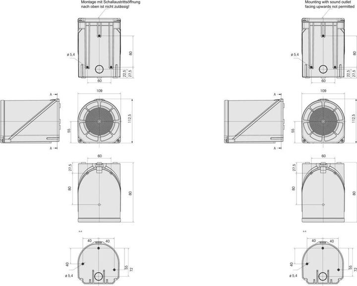 Produktbild Werma Signalgeber Akustisch/LED gelb 24Vdc/ac