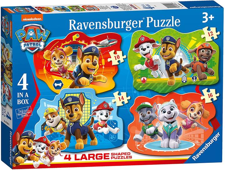 Ravensburger Puzzles en forme 4 en 1 - Paw Patrol (10 pièces)