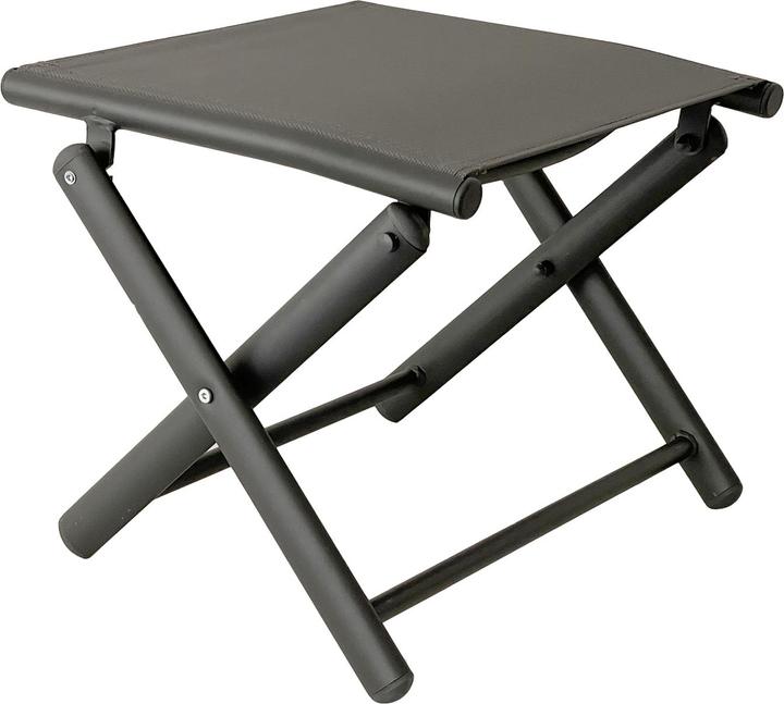 Actual product image Mojawo B-WARE Garten Klapphocker / Fusshocker Metall - Textilen Anthrazit / Grau