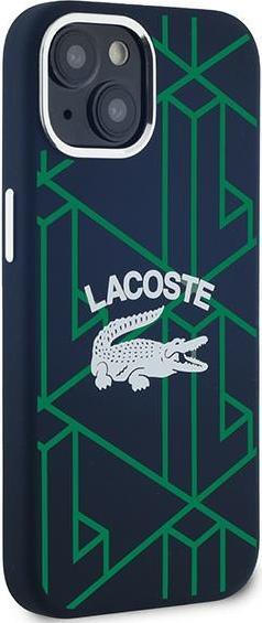 Actual product image Lacoste LCHMP15SSBIV iPhone 15 / 14 / 13 6.1" granatowy/blue hardcase Silicone Monogram Vintage Logo (Apple iPhone 15)
