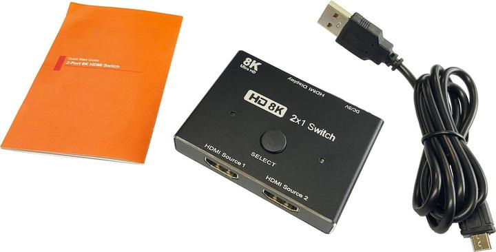 Produktbild Shiverpeaks S/CONN maximum connectivity HDMI Umschalter 2x1, Metall, 8K60Hz, schwarz