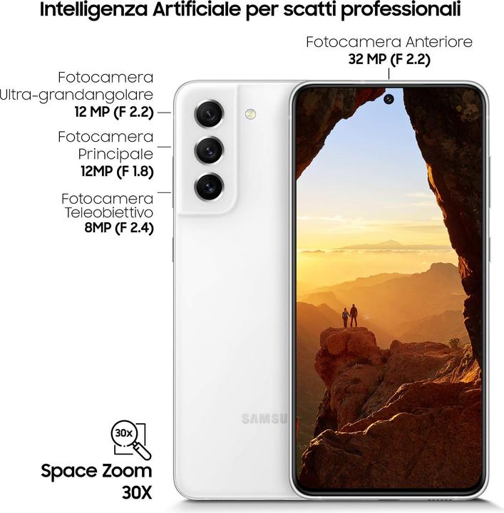 Produktbild Samsung Galaxy S21 FE 5G EU (128 GB, White, 6.40", Dual SIM, 12 Mpx, 5G)