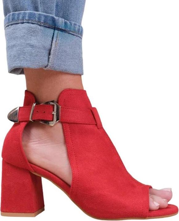 Actual product image Where's That From Womens/Ladies Lisa Suede Open Toe Block Heel High Heels (40)