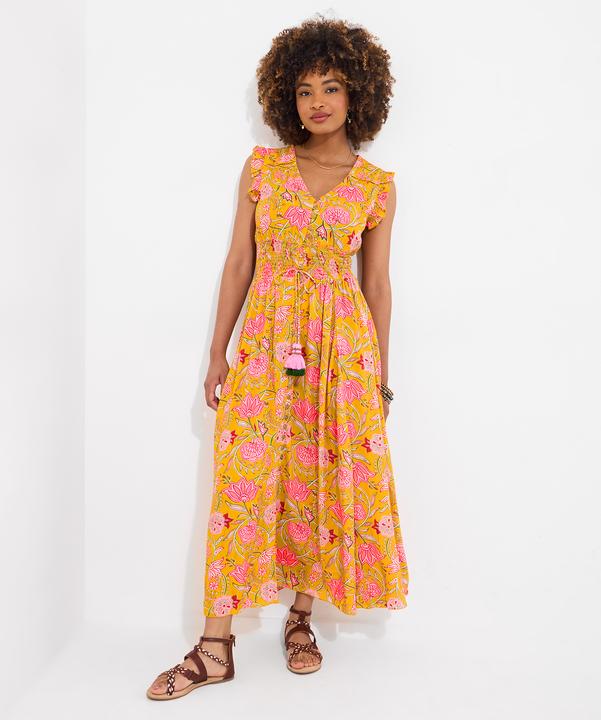 Produktbild Joe Browns Button Front Floral Print Tassel Maxi Dress (10)