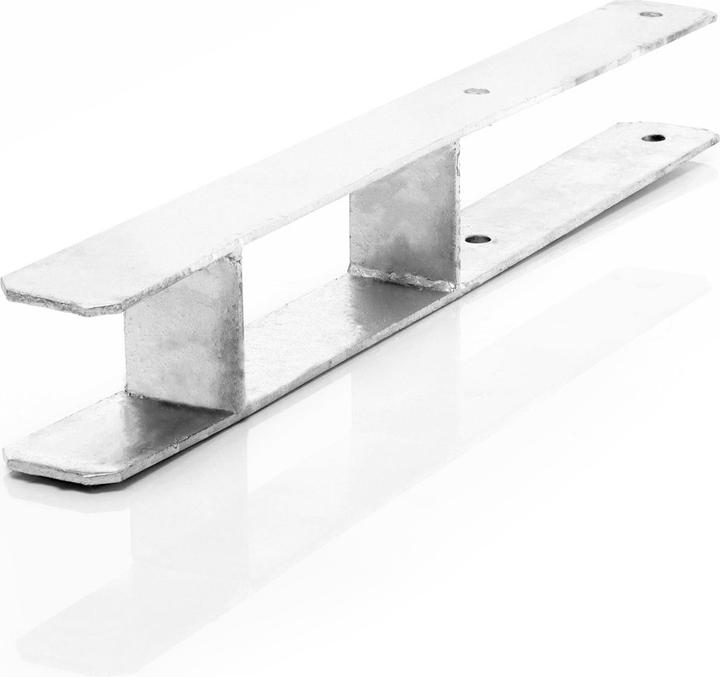Image du produit XPOtool Support Poteau à sceller 71x600mm Ancrage en H Acier carbone Fixation Perçage Pose Montage