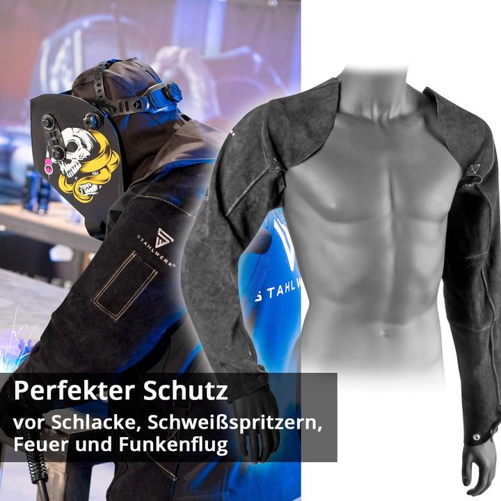 Produktbild Stahlwerk Schweisserärmel mit Trageriemen aus hochwertigem Spaltleder
