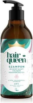 Hair Queen Shampoo For Scalp And Low Porosity Hair 400Ml (400 ml, Flüssiges Shampoo)