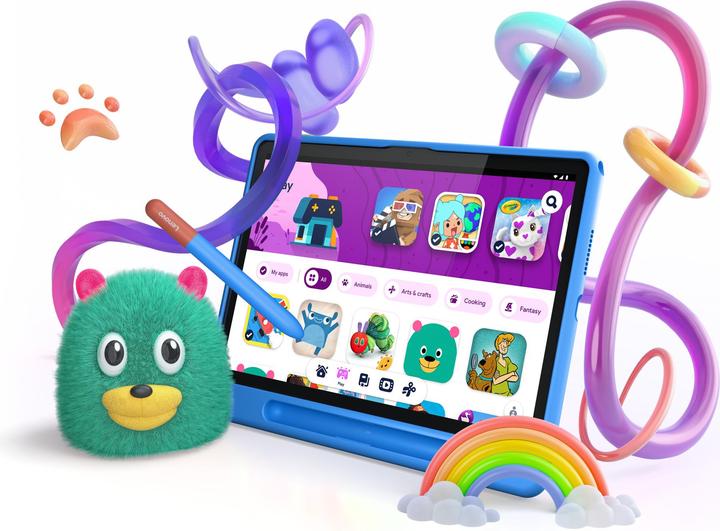 Actual product image Lenovo Tab + Kids Bumper (WLAN only, 10.10", 128 GB, Luna Grey)