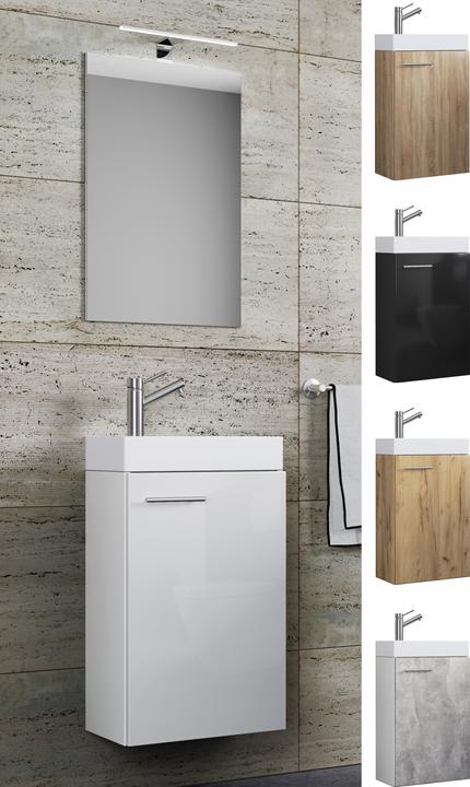 Actual product image VCM 3 pcs guest toilet wash place washbasin Slito mirror