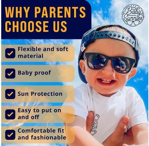 Produktbild Baby Sunnies Baby-Sonnenbrille mit Band Schwarz