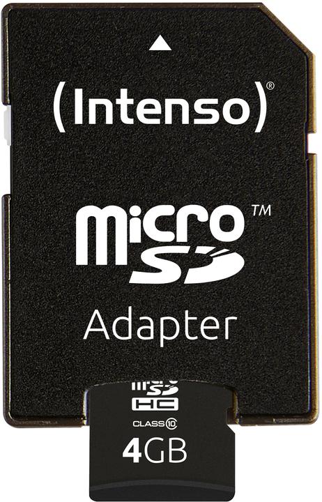 Produktbild Intenso microSD Class 10 (4 GB, microSDHC, U1)