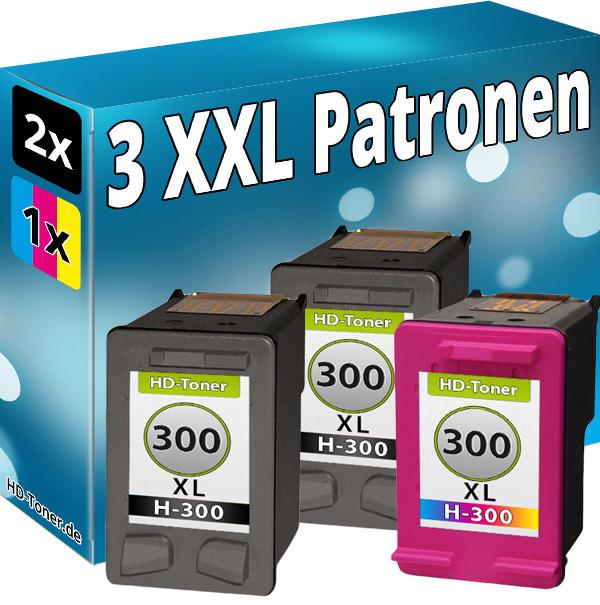 Image du produit Druckfuxx 3x REFILL DRUCKER PATRONEN für HP 300 XL C4635 C4640 C4670 C4680 C4685