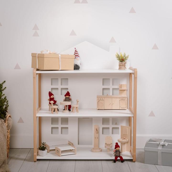 Actual product image Montessori Doll's House Shelf KIKI - White
