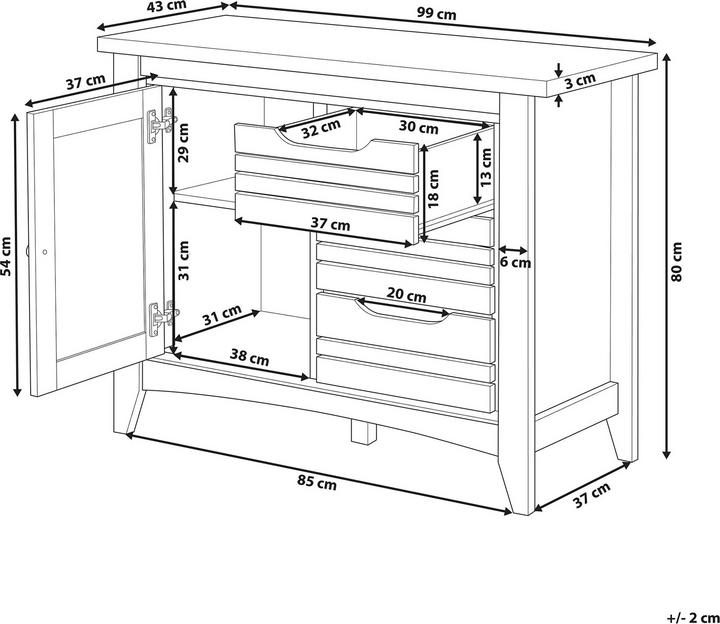 Produktbild Beliani Agora (99 x 43 x 80 cm)