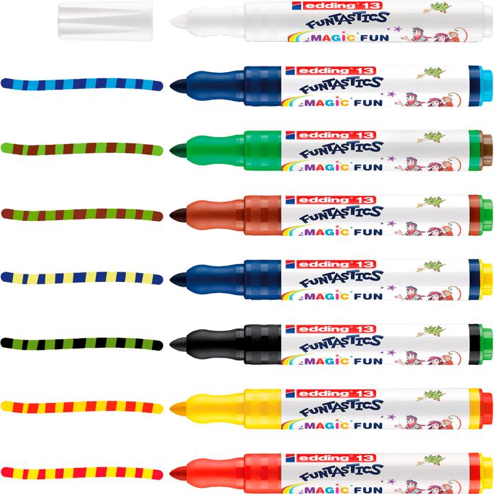 Image du produit Edding Stylos à pointe en fibre 13 Funtastics set de 8 (Multicolore, 8 x)