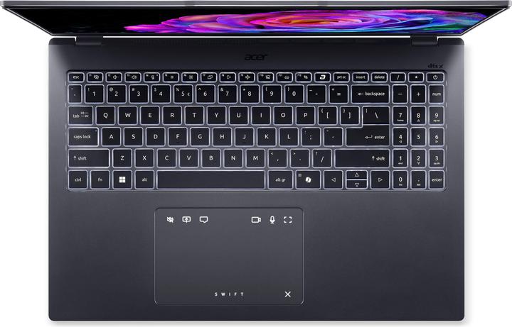 Actual product image Acer Swift Go 16 OLED (16", Intel Core Ultra 9 285H, 32 GB, 1000 GB, DE)
