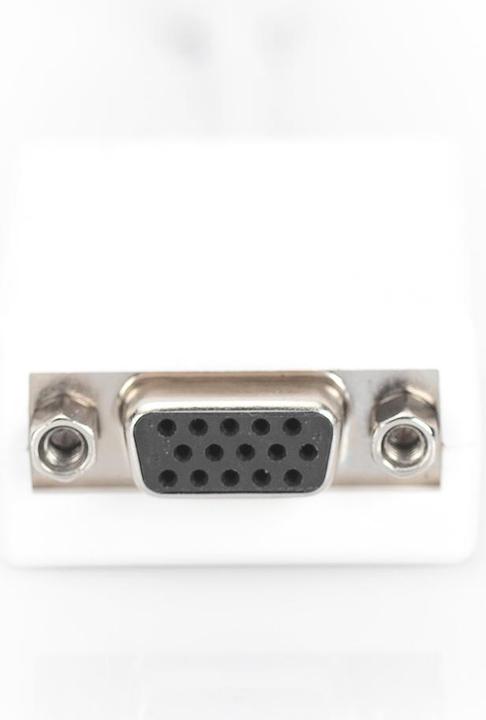 Actual product image Digitus DisplayPort adapter cable, mini DP - HD15 St/Bu DP, CE, white (Mini DP, 15 cm)