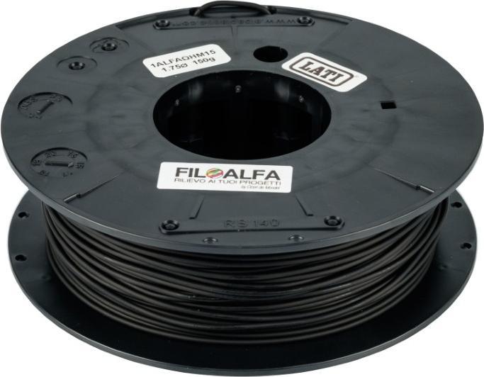 Filoalfa Conductive PLA 150gr 1.75mm (PLA, 1.75 mm, 700 g, Black)