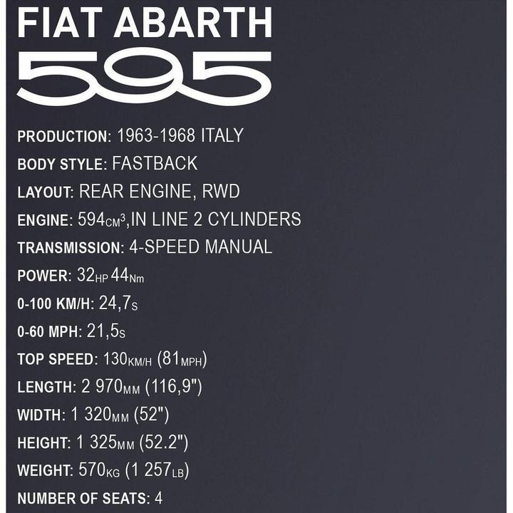 Produktbild Cobi 1965 Fiat 500 Abarth Executive Edition