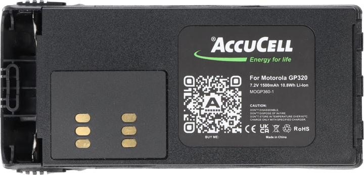 Actual product image AccuCell Battery suitable for Motorola GP320, GP340, GP360, HNN9008 1300-1500mAh