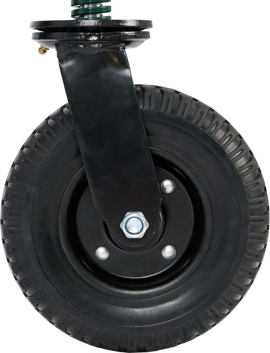 Actual product image Wiltec Spring Loaded Gate Wheel 200 mm 275 kg Castor Brake Jockey
