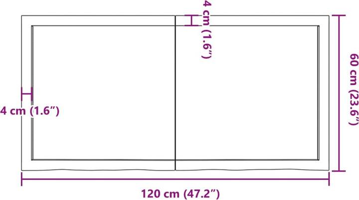 Immagine prodotto VidaXL Gianna (120 x 60 x 6 cm)