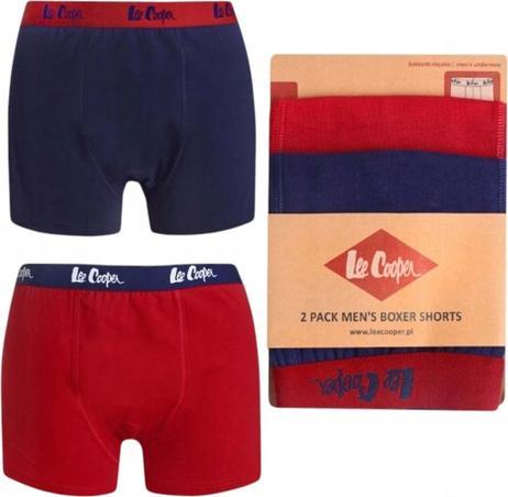 Image du produit Lee Cooper Herren Boxershorts Duobox Rot/Marineblau (XXL)