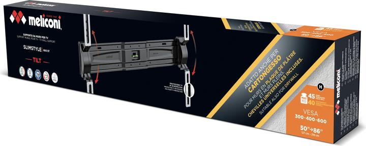 Immagine prodotto Meliconi Slimstyle Plus 600ST Supporto TV Parete (Muro, 86", 45 kg)