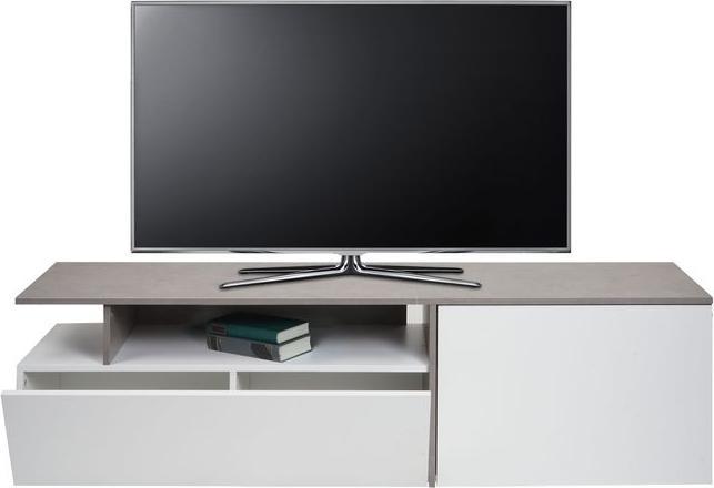 Produktbild Mendler TV-Rack HWC-L34, Holz 45x161x40cm Staufach, Beton-Optik weiss (45 x 161 x 40 cm)