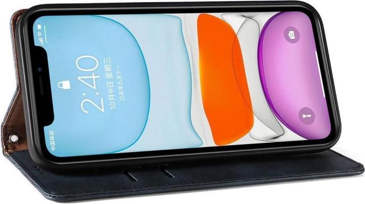 Immagine prodotto Hurtel Custodia con cinturino a calamita per iPhone 12 Portafoglio + Mini cordino Ciondolo Blu (Apple iPhone 12)