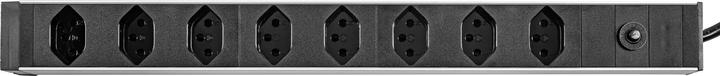 Actual product image Furber.power 19 Power strip 8x T13 with switch Black (8 x, Type 13, Type 12, 3 m)