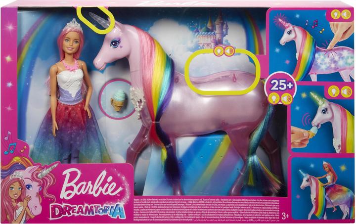 Actual product image Barbie Dreamtopia Magical Lights Unicorn