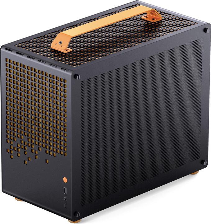 Jonsplus MATX Handle Case Z20 - Noir-Orange (Mini-ITX, mATX)