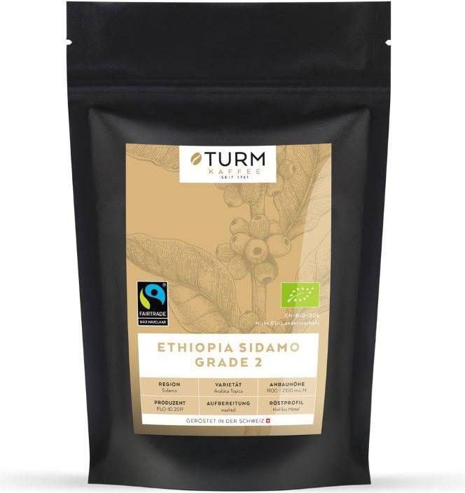 Image du produit Turm Kaffee Bio&Fair Ethiopia Sidamo (250 g, Torréfaction moyenne)