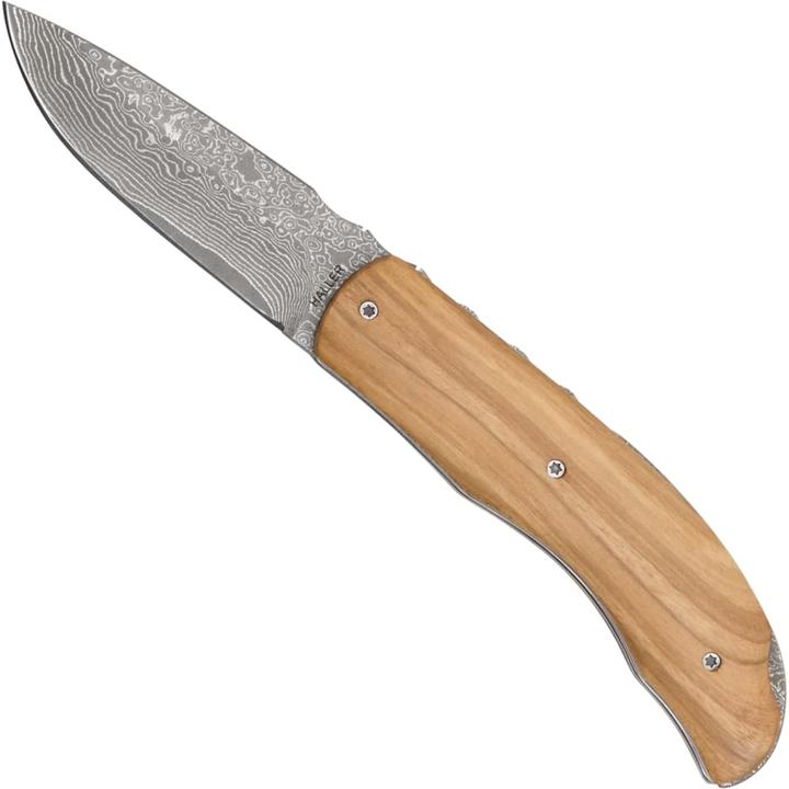 Produktbild Haller Damast-Taschenmesser Olivenholzgriff 42977 (7 cm)